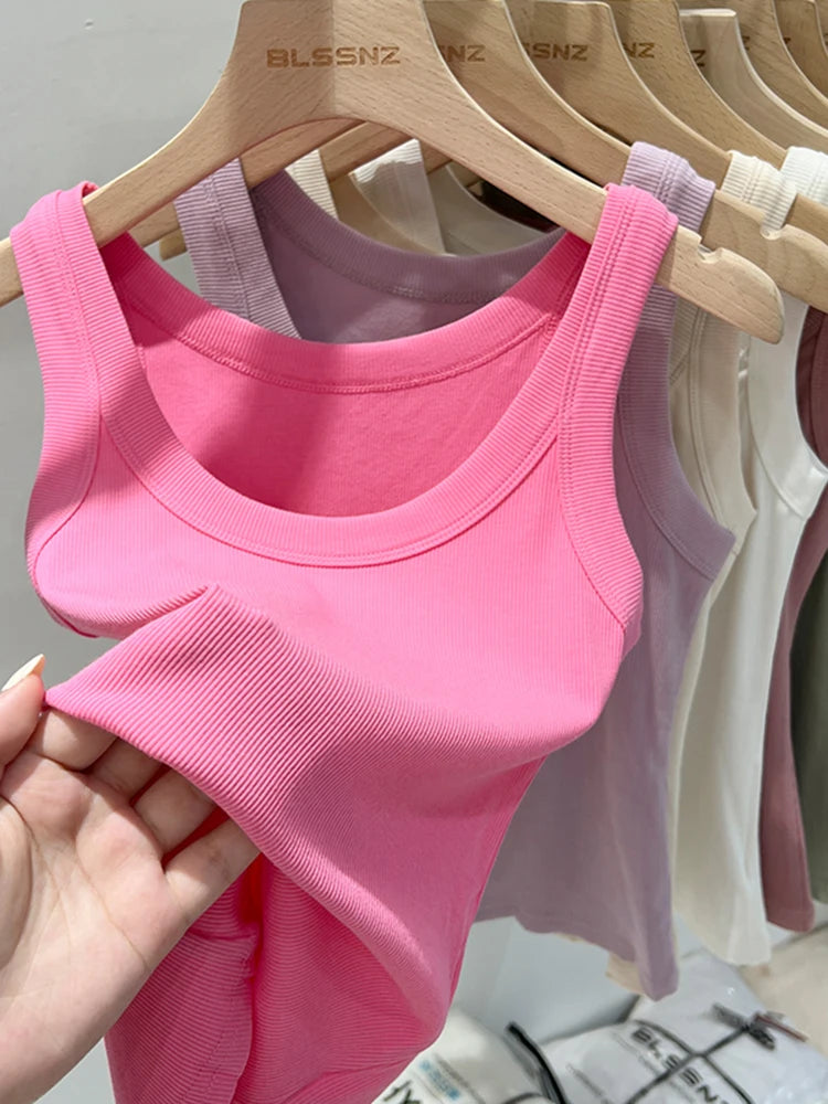 Everyday Ribbed Tank – Classic Round Neck Basic