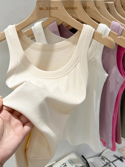 Everyday Ribbed Tank – Classic Round Neck Basic