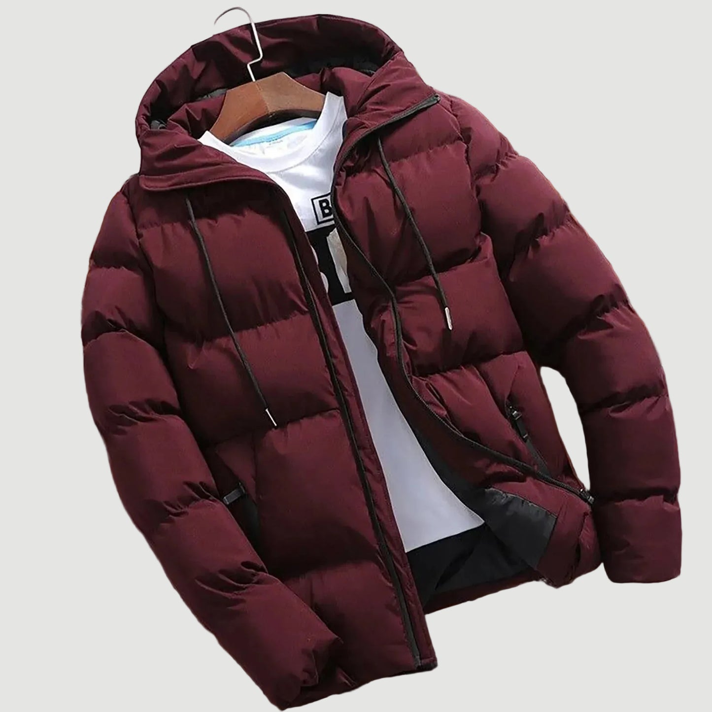 Winter Solid Zipper Coat
